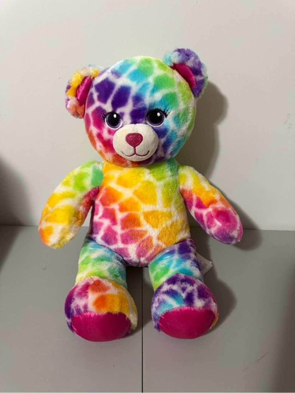 Build A Bear Workshop Wild Style Rainbow Safari Bear Retired 2017